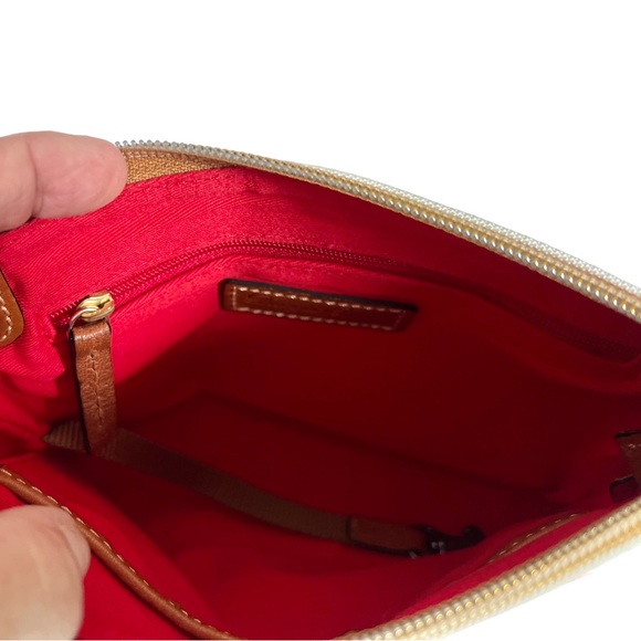 Dooney & Bourke Sullivan Striped Crossbody Bag Watermelon & White Stripe EUC - Picture 9 of 14